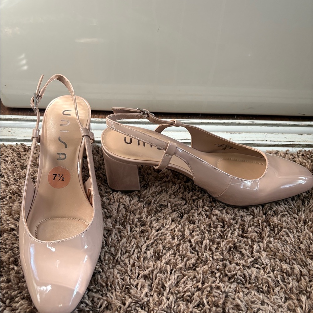 Unisa Cream Slingback Heels with Elegant Design
